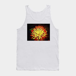 Autumn Winter Bloom Red and Gold Tank Top